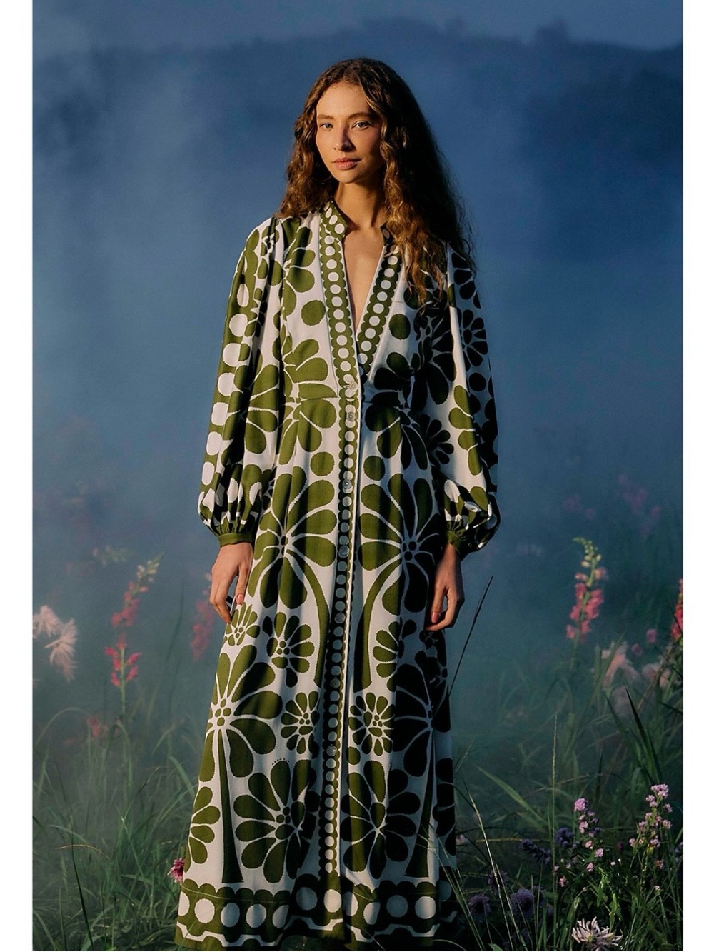 FARM Rio Palermo Green Maxi Dress, Size S, NWT 🇧🇷 - Picture 6 of 16